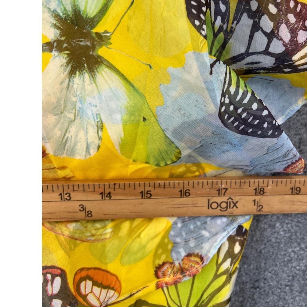 Rumies Bright Butterfly Fit & Flare Dress Size 8 Sheer Overlay Whimsical Cottage - Picture 7 of 9